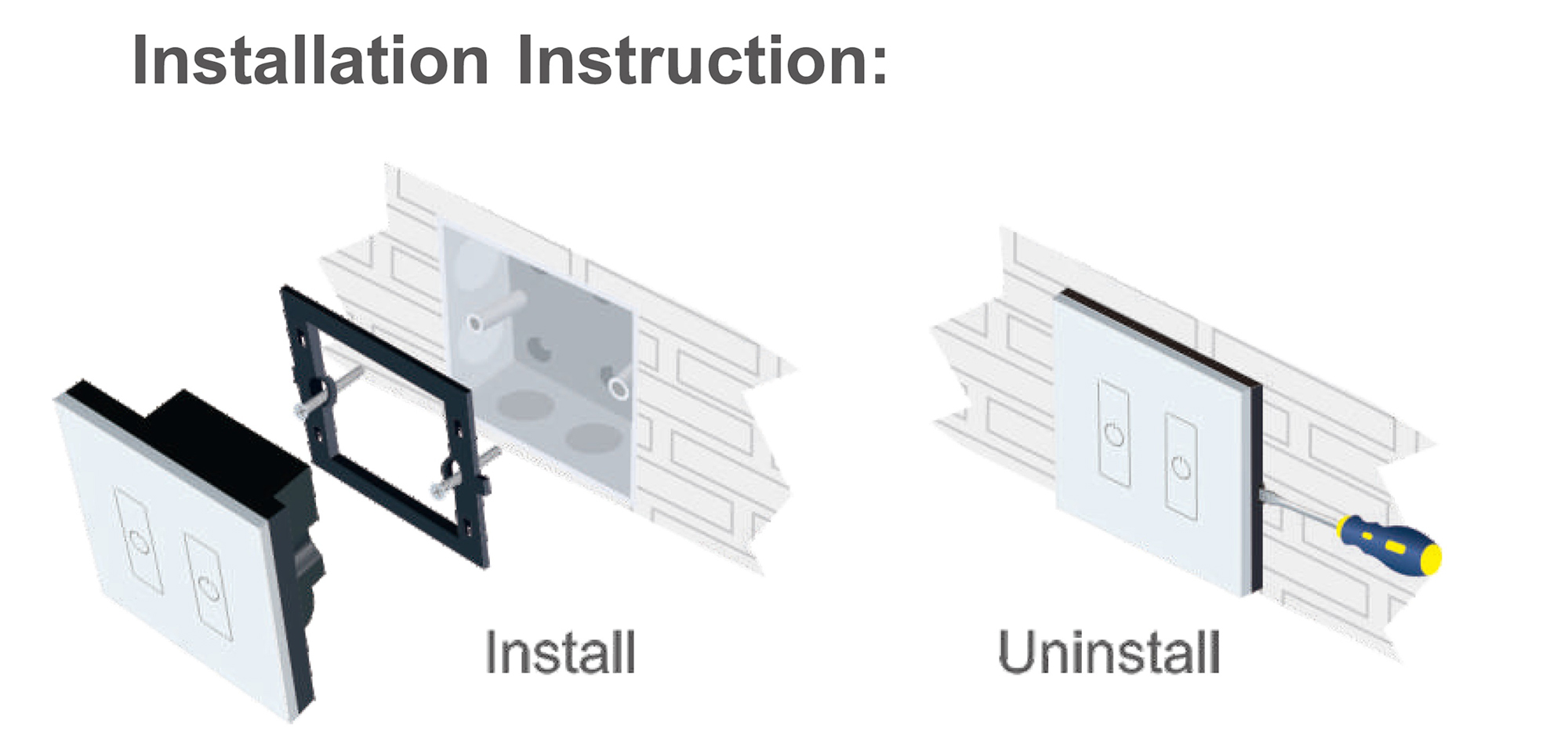 DALI Touch Panel, 2 Chanel control, Scene, Group, Unicast, Broadcast mode. Output signal: DALI, IP20. EDA2  LTECH Touch Panel